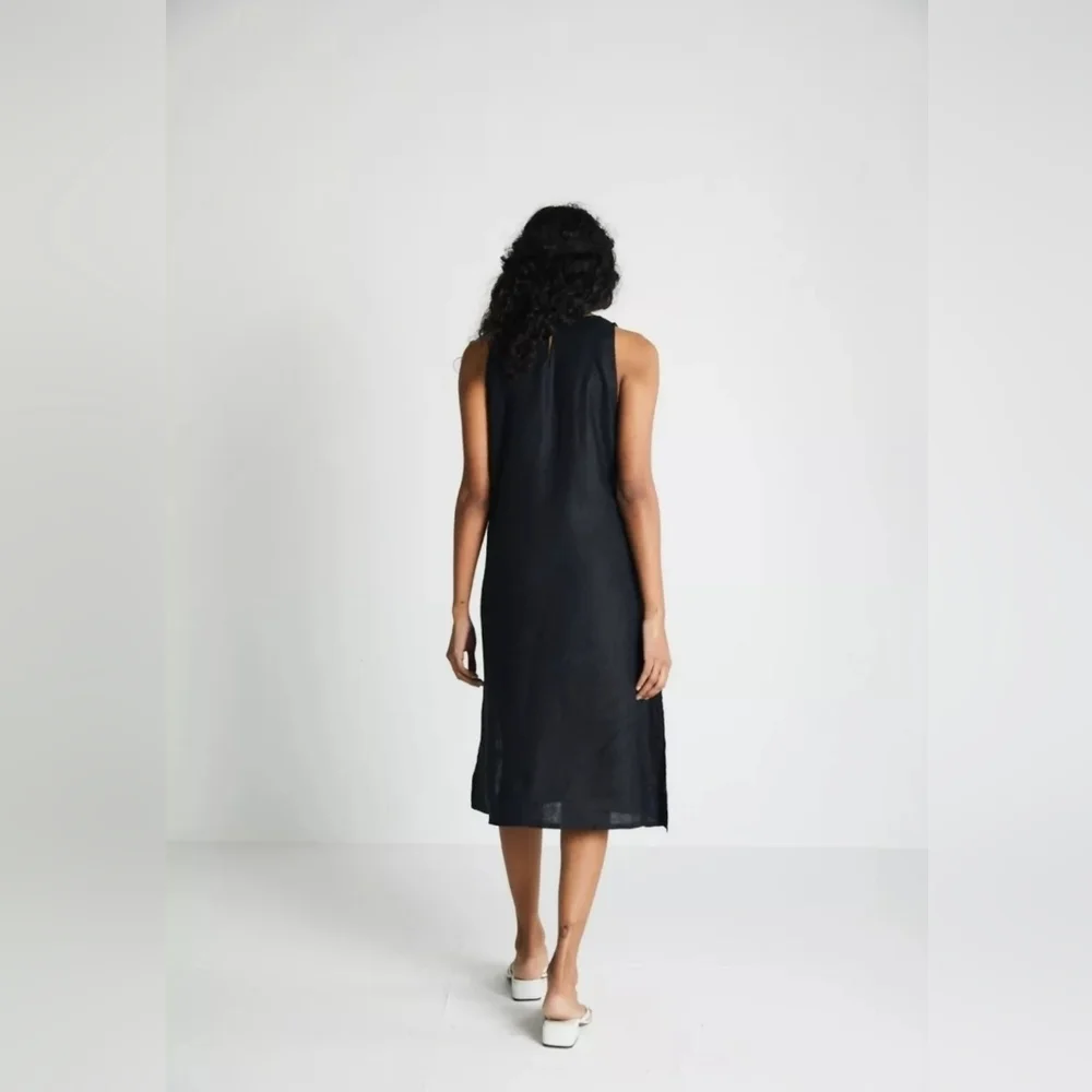 Reistor The Hemp Noir Reading Tea Leaves Dress 100% Hemp Size2XL‎